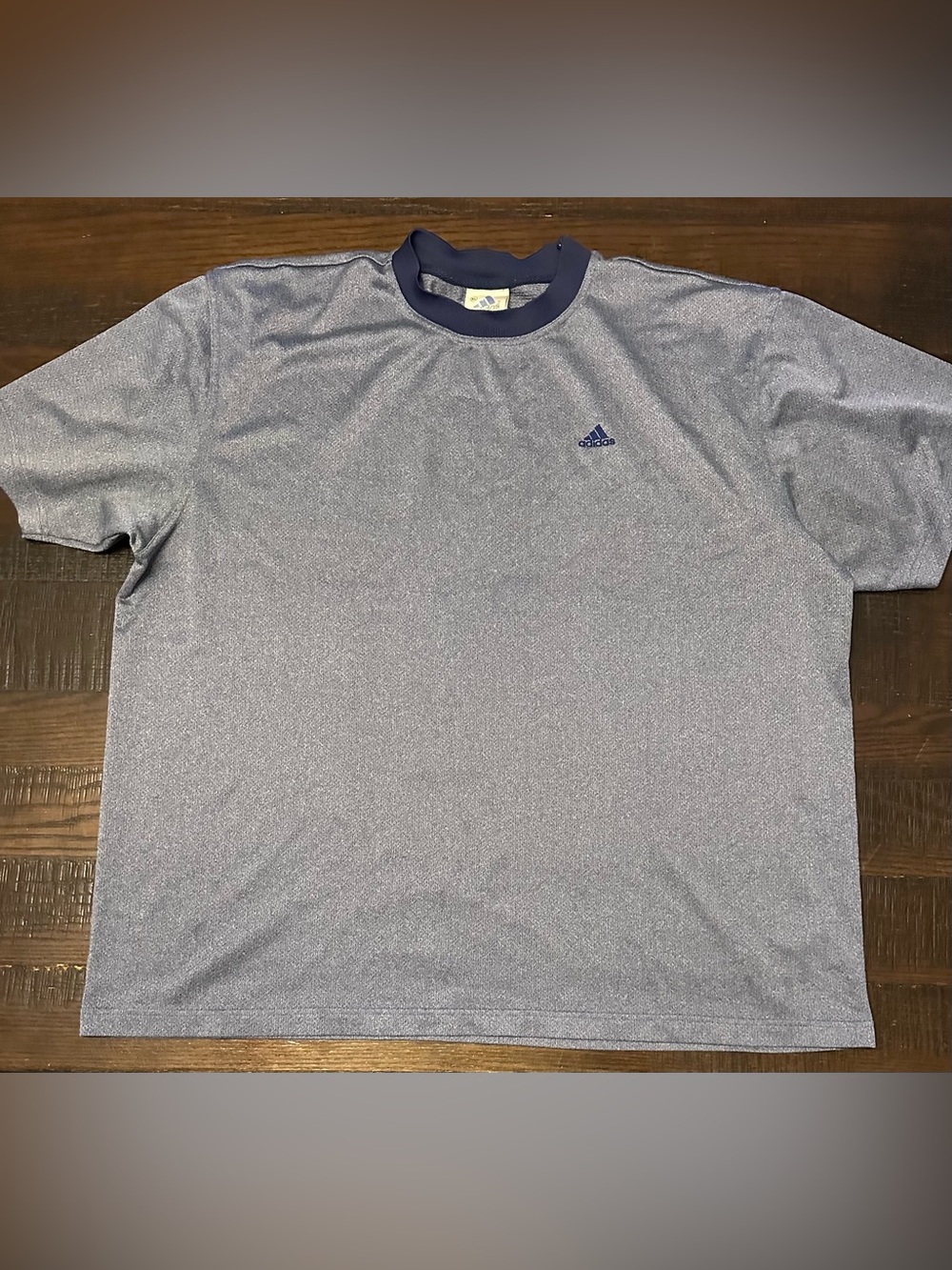 Adidas Vintage Blue Soccer Crew Neck Tshirt Jersey Size XL Baggy Fit Vtg 90s Y2K